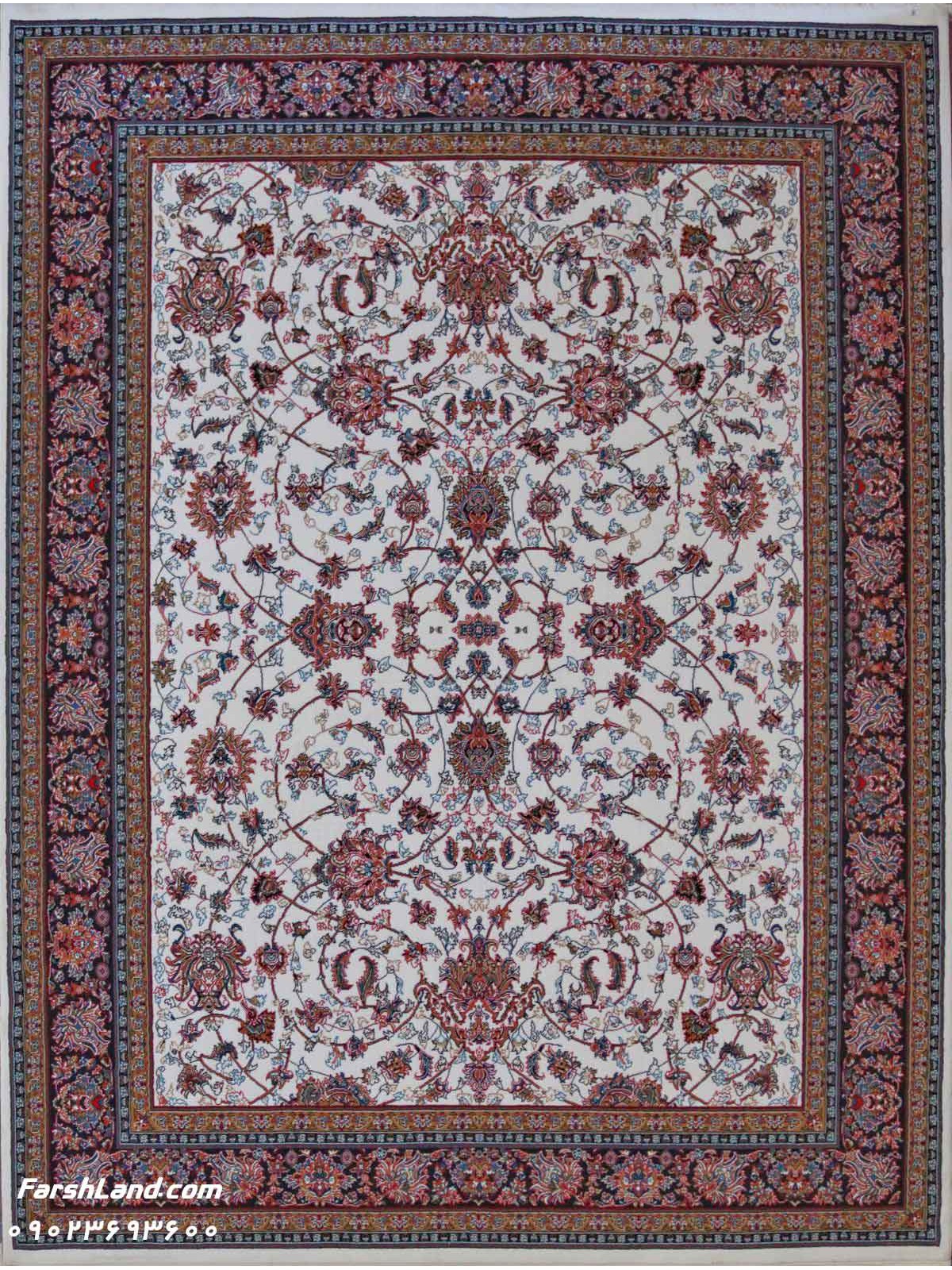Cheap Kashan Rug Afshan Design Cream Color
