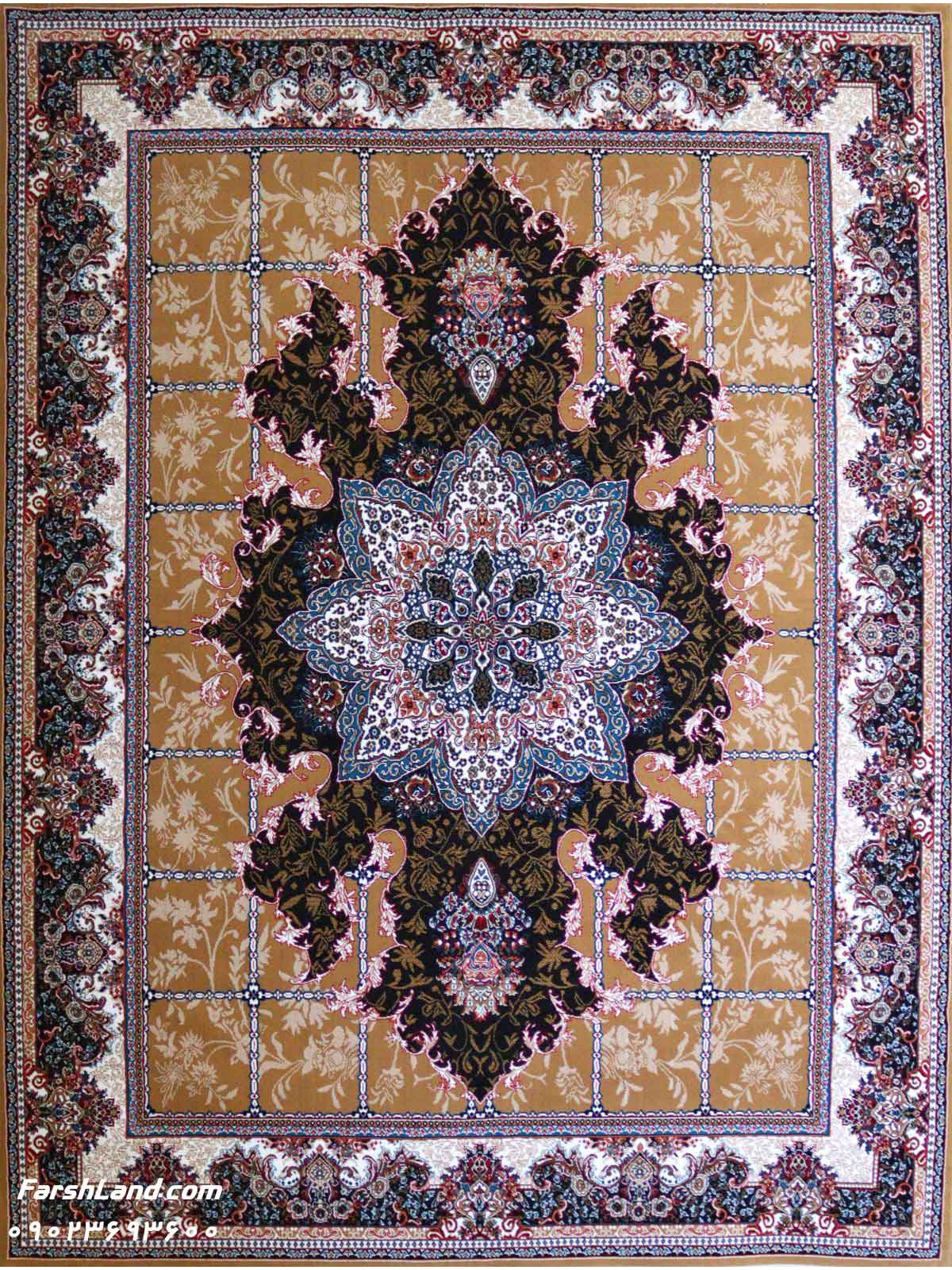 Kashan Cheap BCF Carpet Hiva Design Beige Color