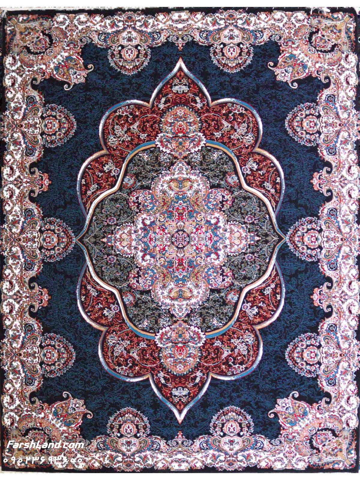 Kashan Cheap BCF Carpet Shahyad Design Black Color