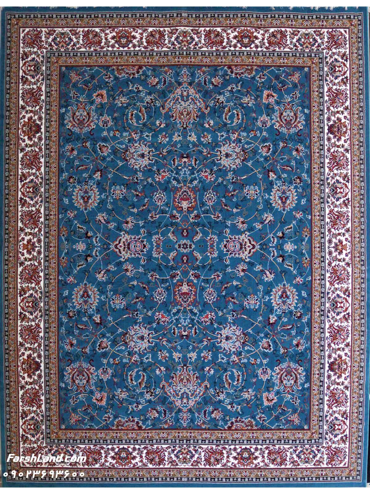 Kashan Cheap BCF Carpet Afshan Design Blue Color
