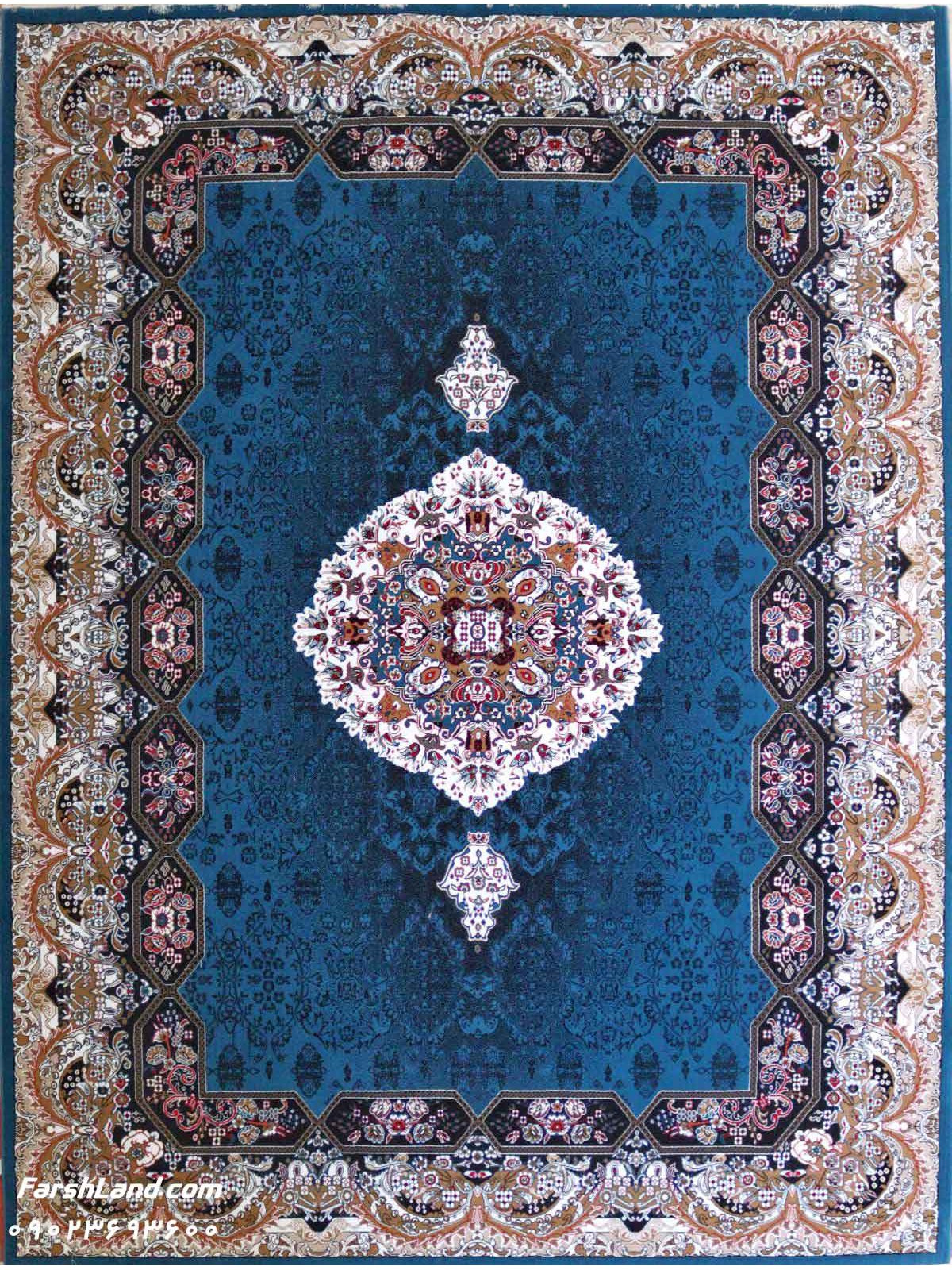 Kashan BCF Carpet Holiday Design Blue Color