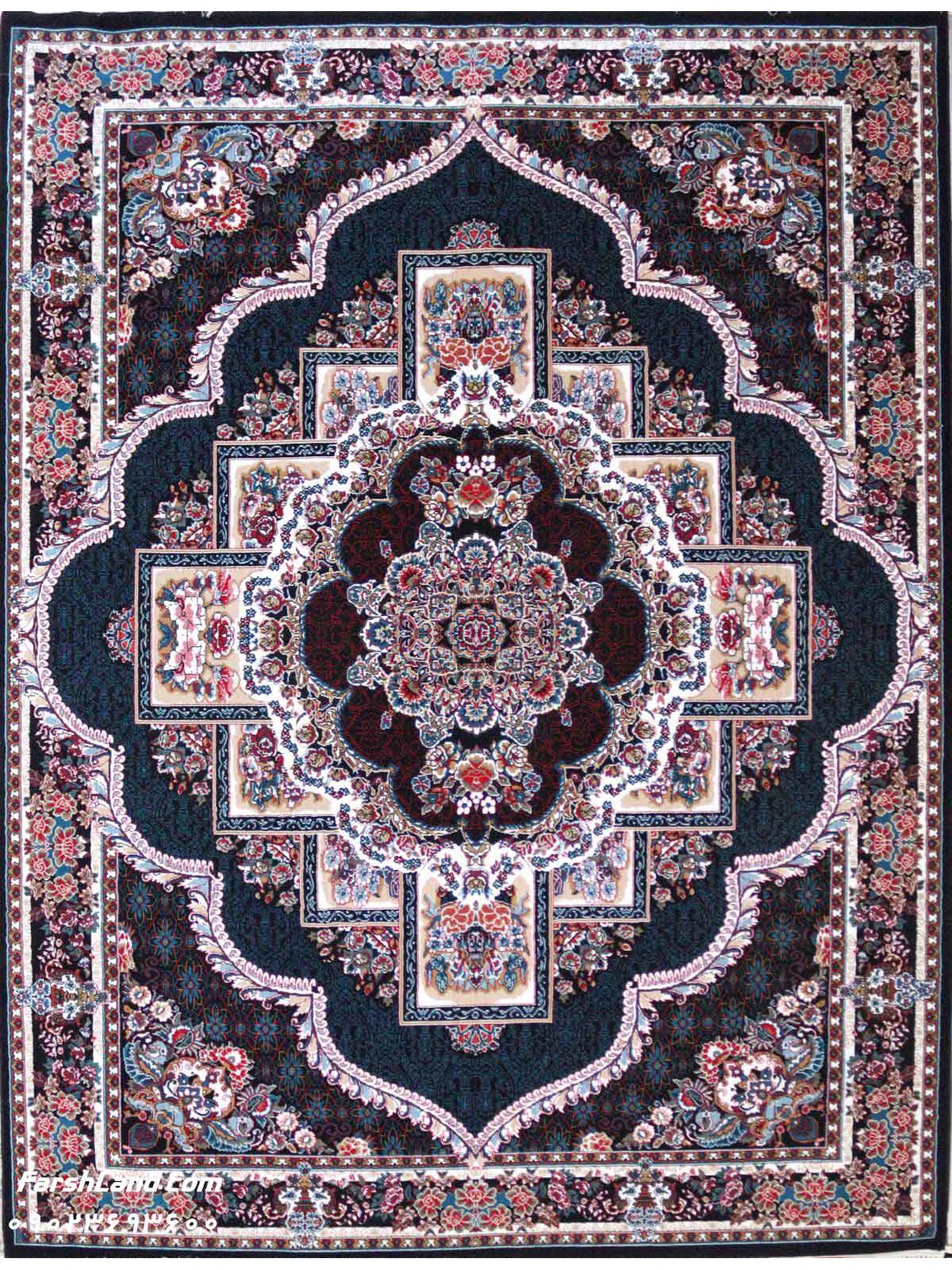 Kashan 400 Reeds Carpet Black Nardoun Design