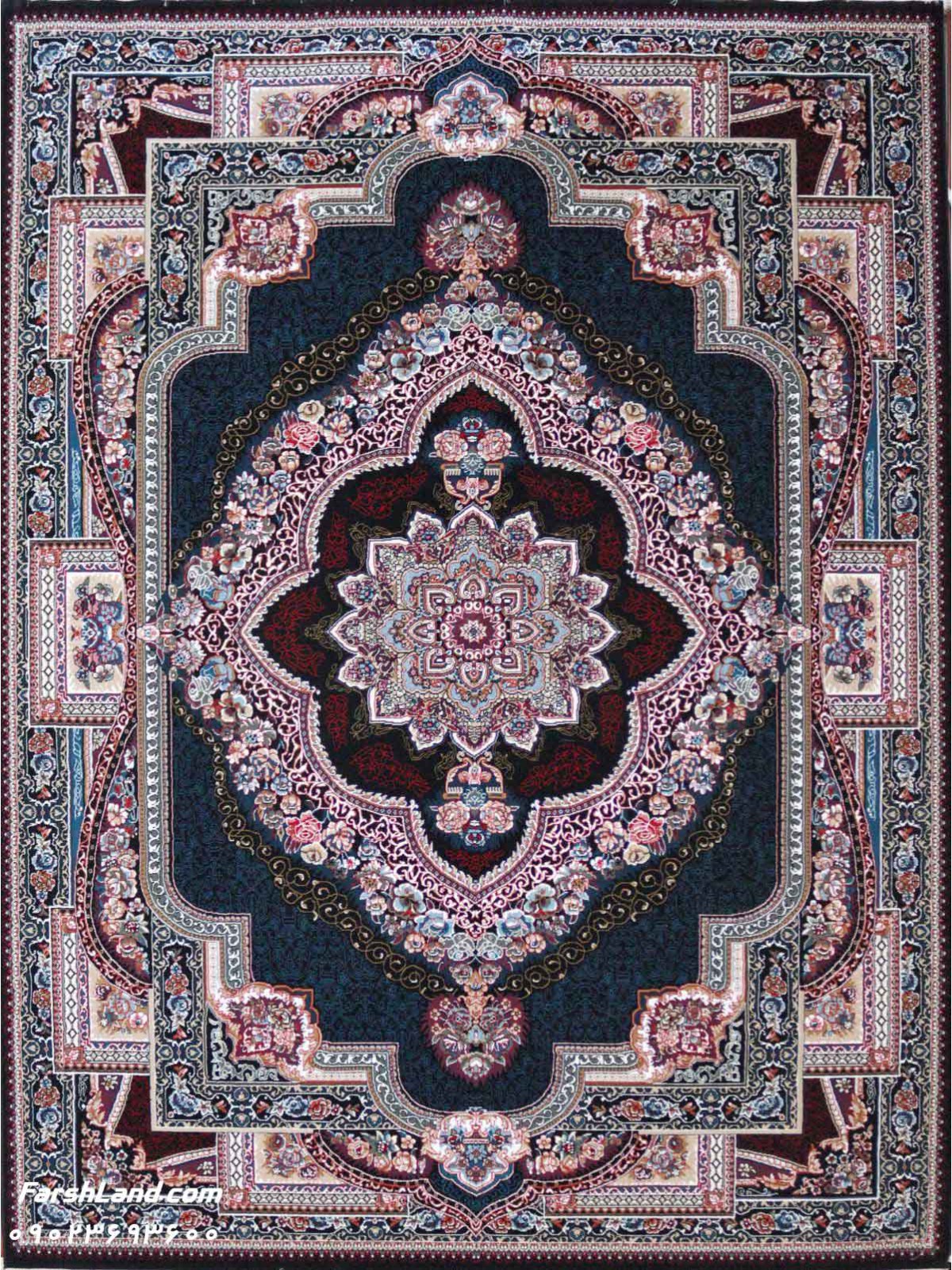 Kashan 400 Reeds Carpet Black Garden Design