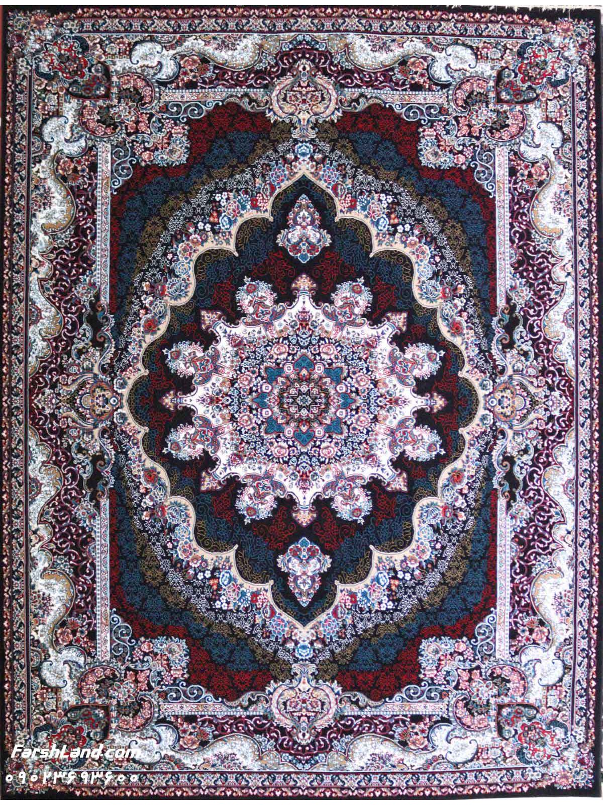Kashan 400 Reeds Carpet Black Nila Design