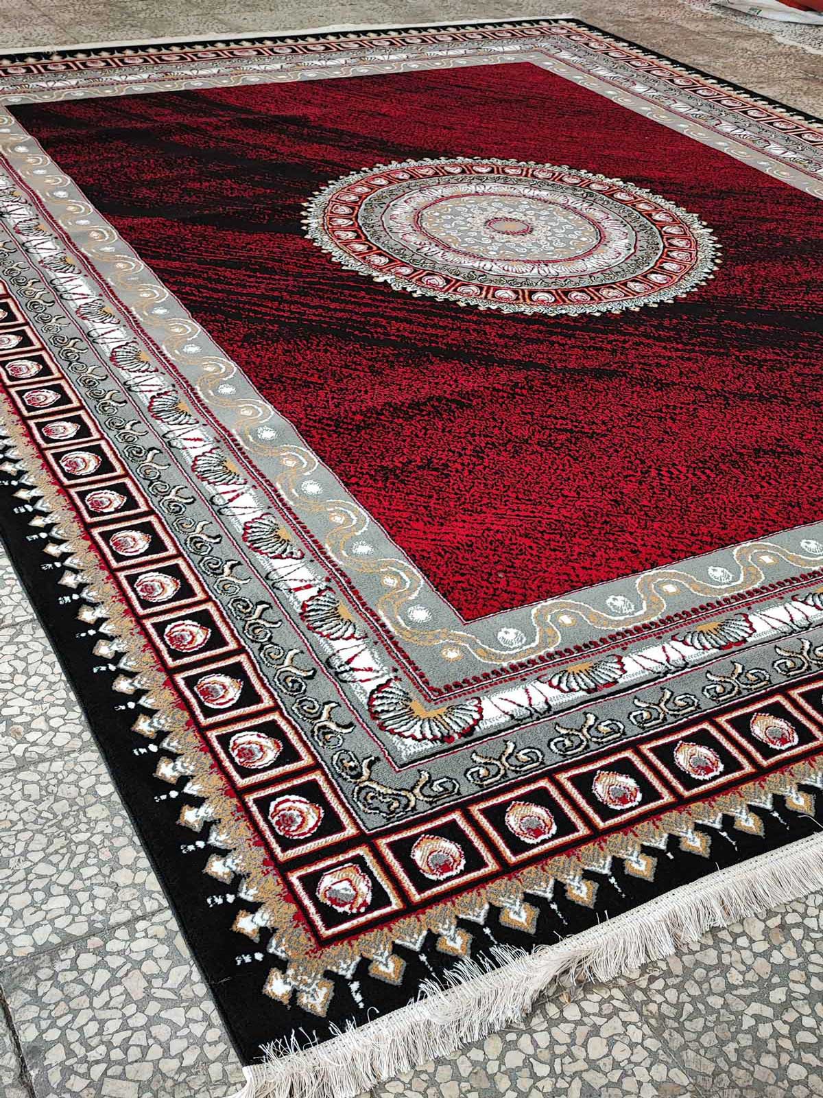 Kashan carpet BCF Rug Veniz Design Red Color
