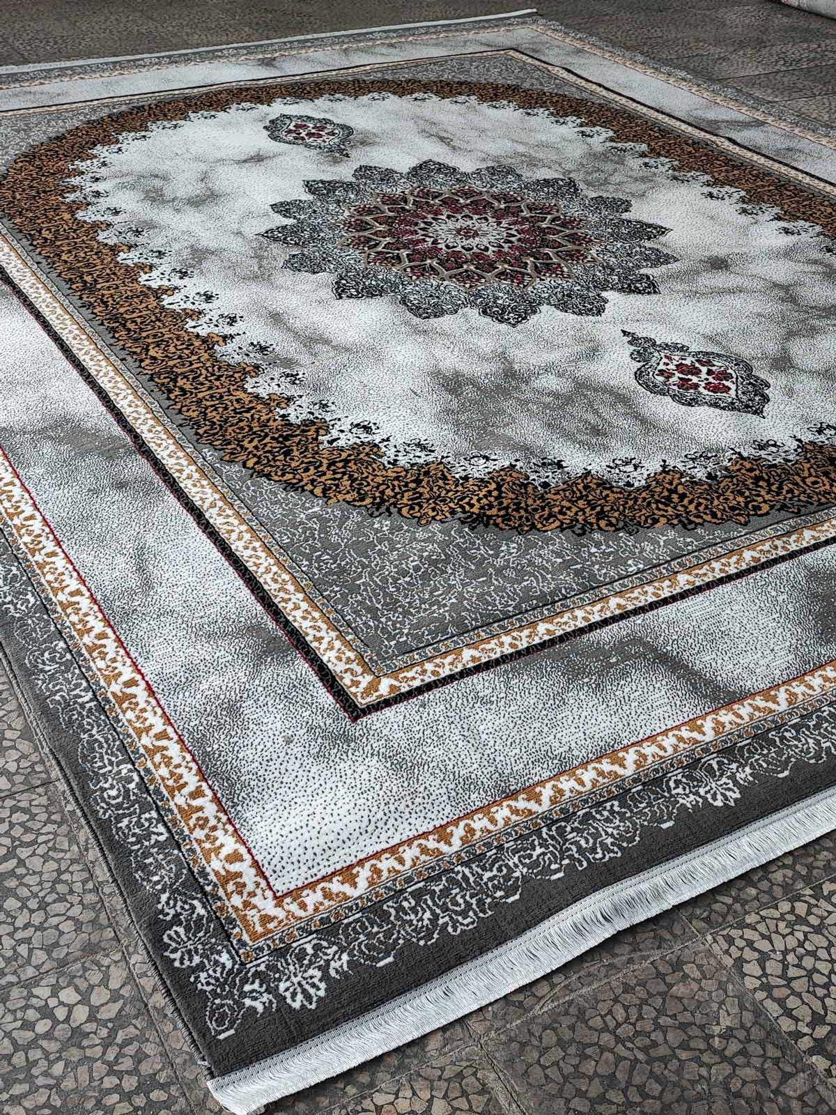 Kashan carpet BCF Rug Bita Design Gray Color