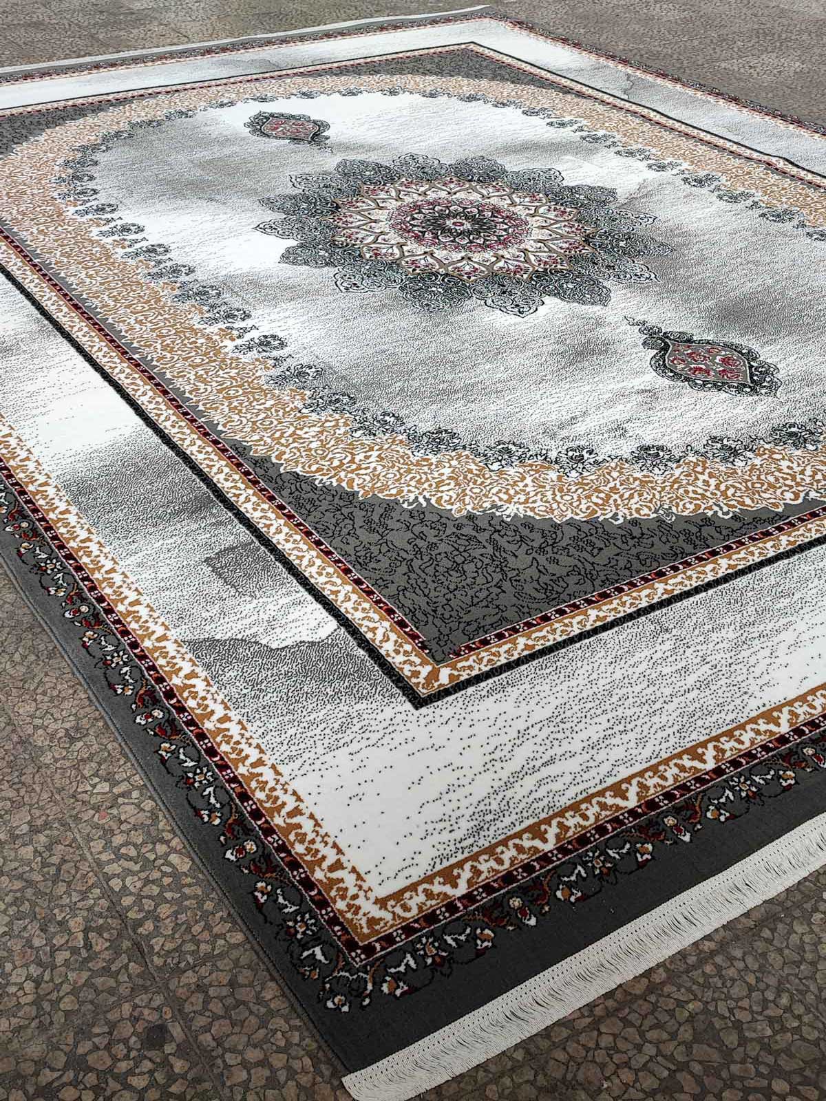 Kashan carpet BCF Rug Bita Design Gray Color