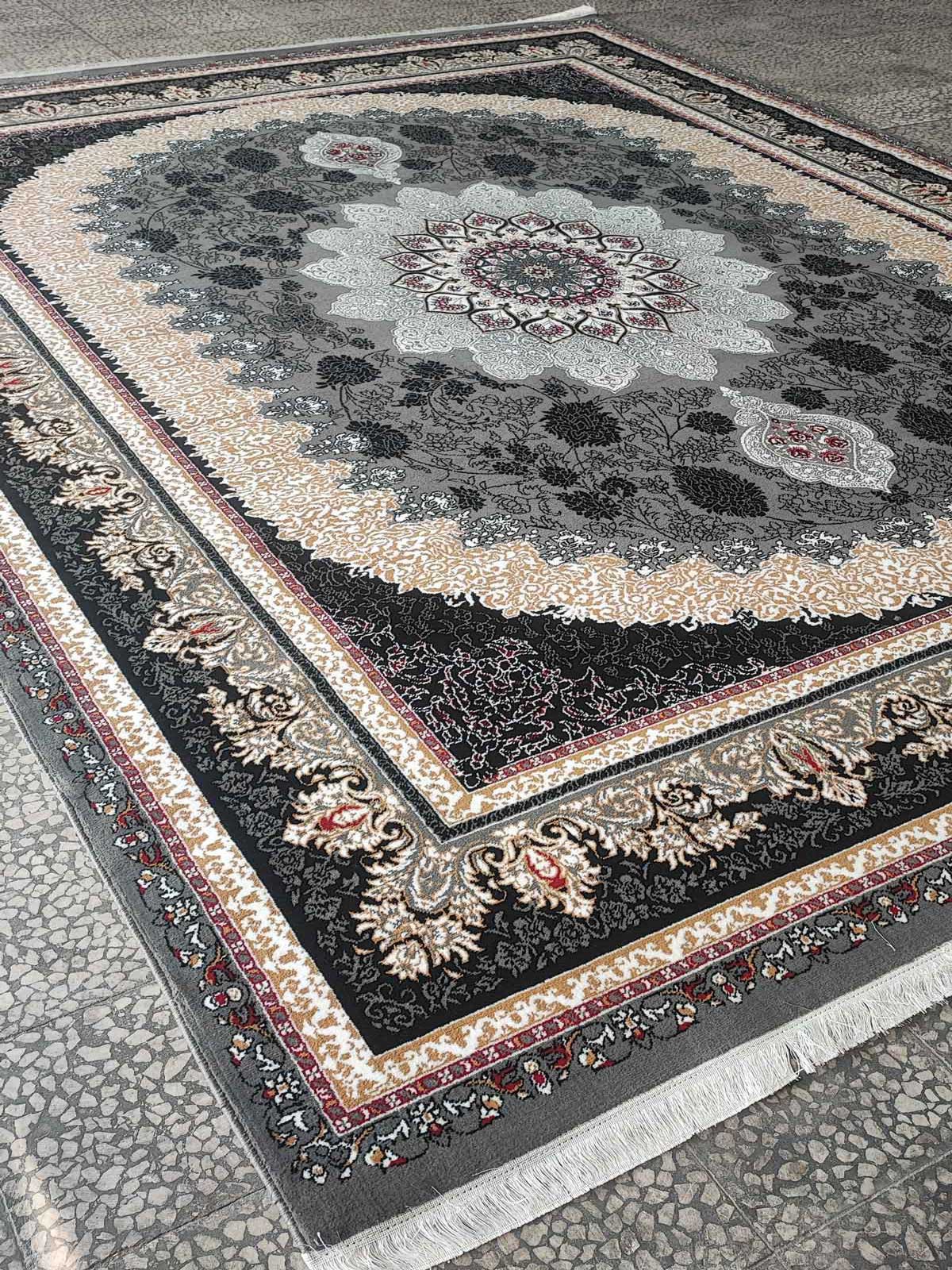 Kashan carpet BCF Rug Gita Design Gray Color
