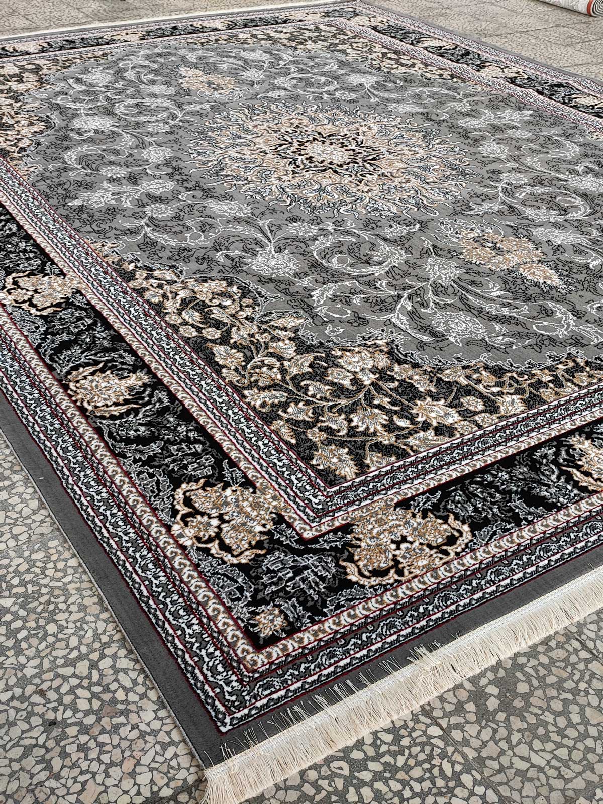 Kashan BCF carpet factory Rug Ailin Design Gray Color