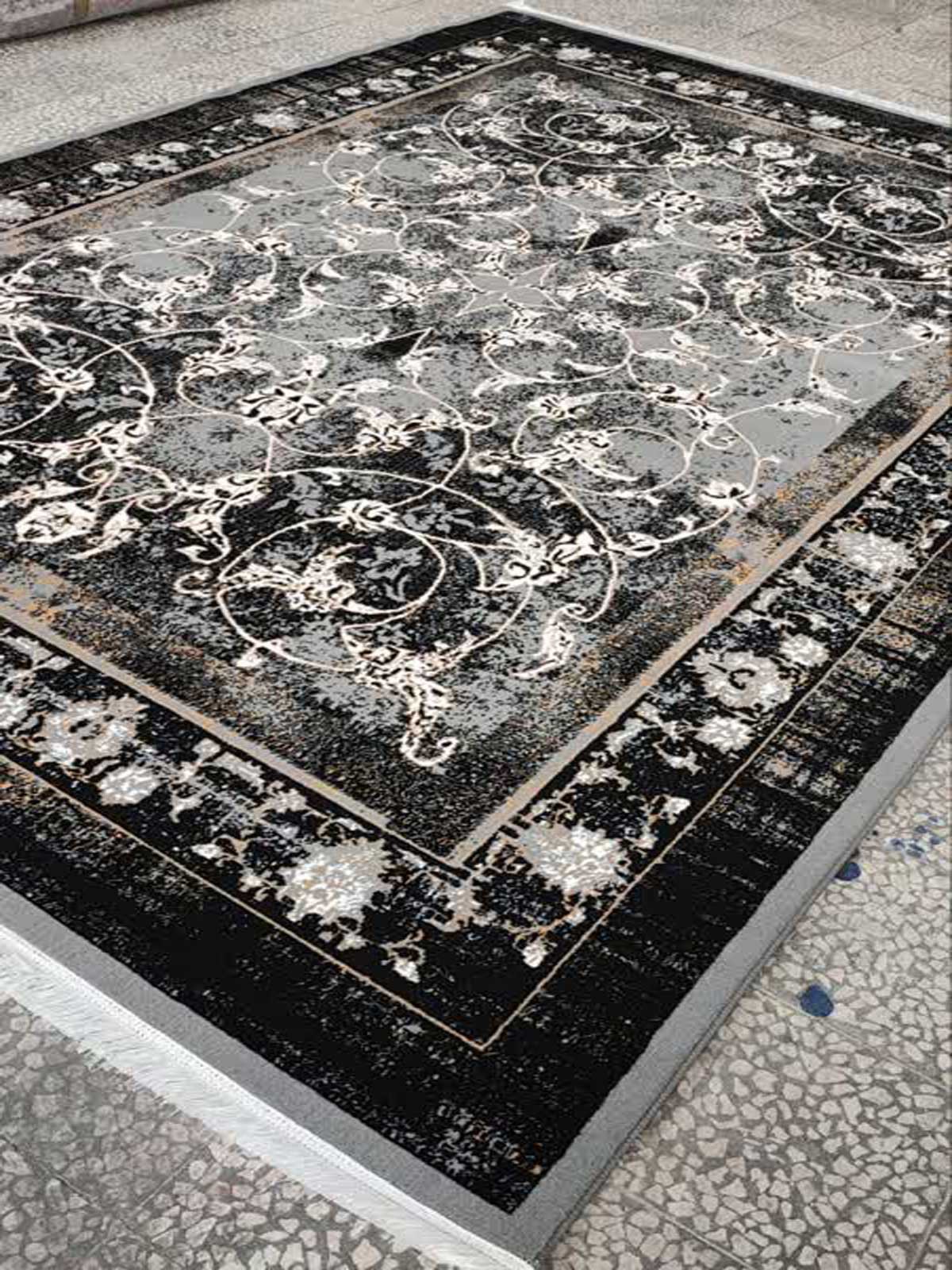 Kashan BCF carpet factory Rug Dlana Design Gray Color