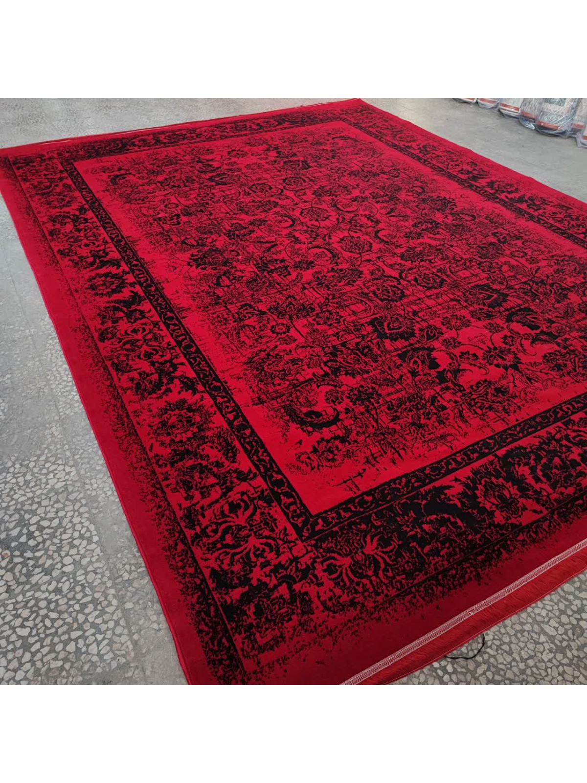 Kashan BCF Carpet Kimiya Design Red Color