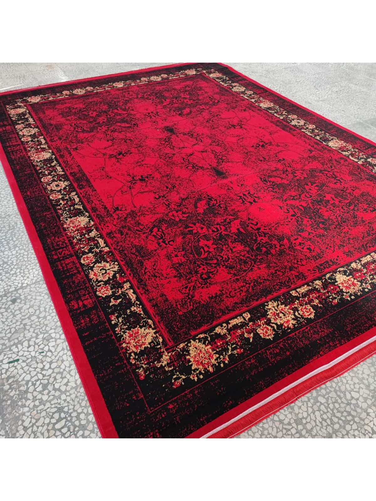 Kashan BCF Carpet Delana Design Red Color